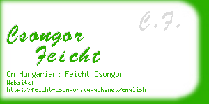 csongor feicht business card